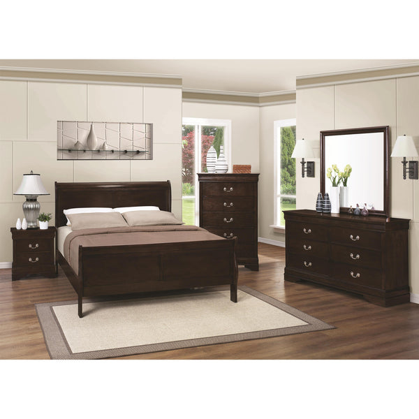 Coaster Furniture Louis Philippe 202411T 6 pc Twin Sleigh Bedroom Set IMAGE 1