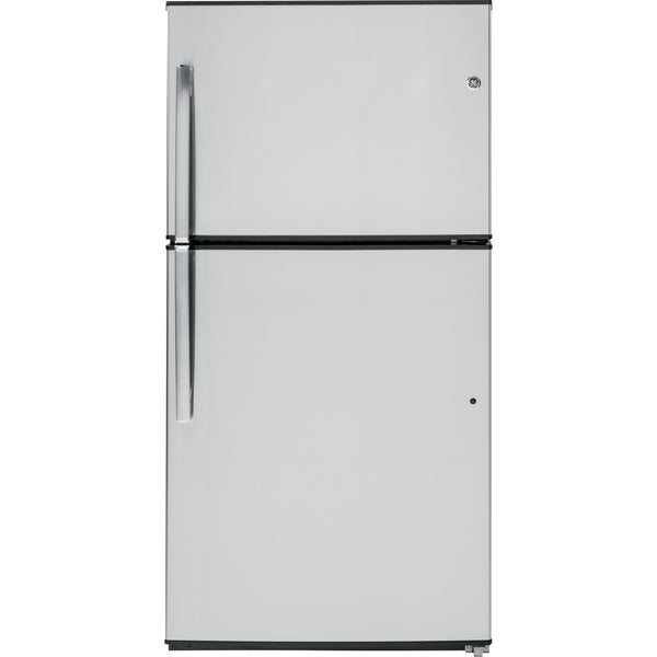 GE 33-inch, 21.2 cu. ft. Top Freezer Refrigerator with Ice Maker GIE21GSHSS IMAGE 1