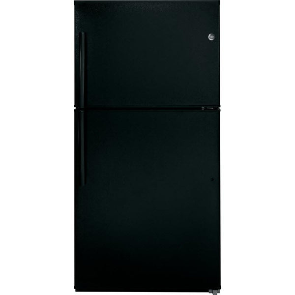 GE 33-inch, 21.2 cu. ft. Top Freezer Refrigerator with Ice Maker GIE21GTHBB IMAGE 1