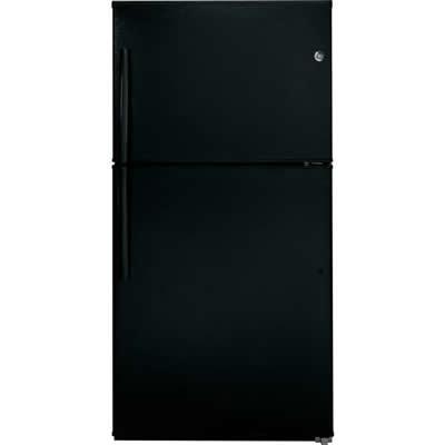 GE 33-inch, 21.2 cu. ft. Top Freezer Refrigerator GTE21GTHBB IMAGE 1