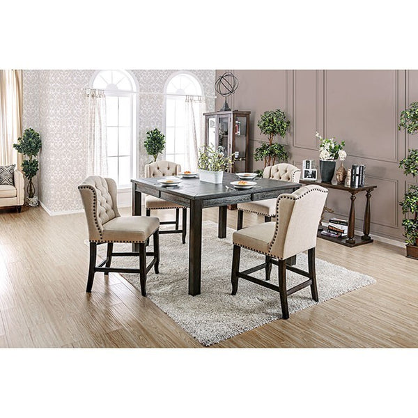 Furniture of America Sania Counter Height Dining Table CM3324BK-PT-54-VN IMAGE 1