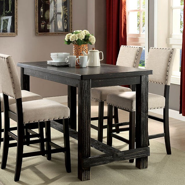 Furniture of America Sania Counter Height Dining Table CM3324BK-PT-VN IMAGE 1
