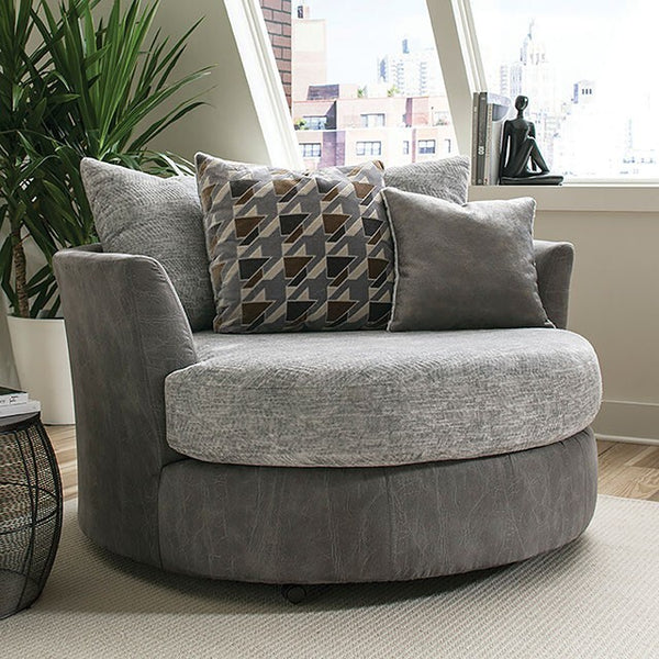 Furniture of America Alannah Swivel Fabric Chair SM5184-CH IMAGE 1