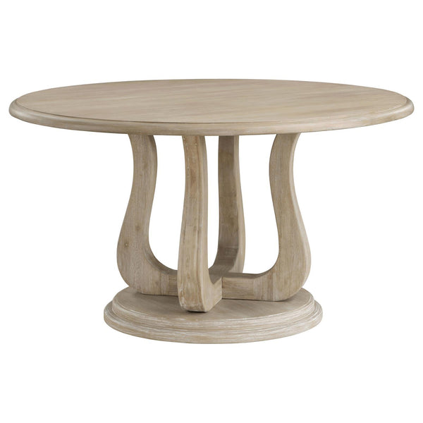 Coaster Furniture Round Trofello Dining Table with Pedestal Base 123120 IMAGE 1