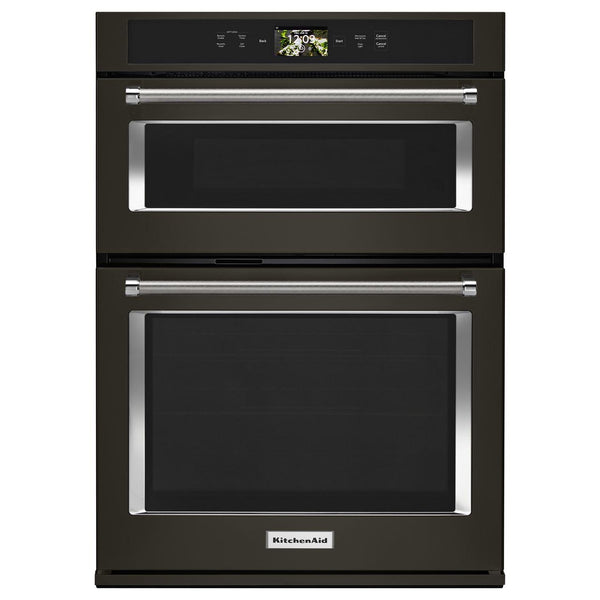 KitchenAid 30-inch, 6.4 cu.ft. Built-in Combination Oven with Even-Heat™ True Convection KOCE900HBS IMAGE 1