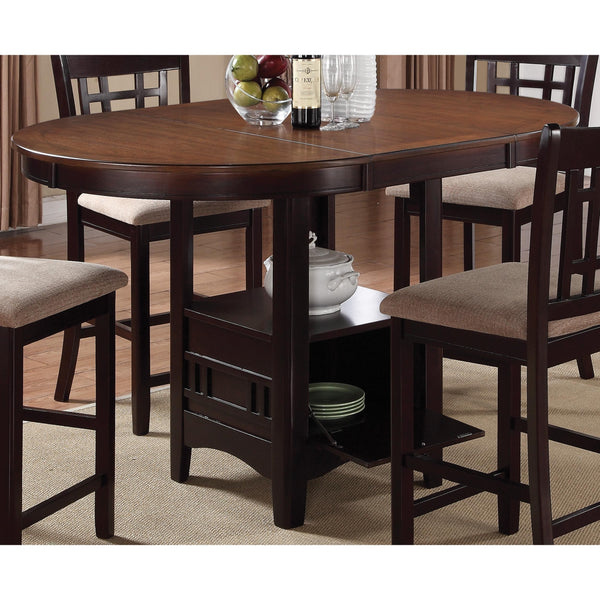 Coaster Furniture Oval Hudson Counter Height Dining Table with Pedestal Base 105278 IMAGE 1
