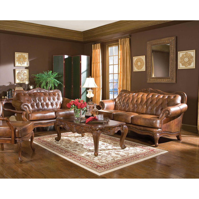 Coaster Furniture Victoria Stationary Leather Sofa 500681 IMAGE 4