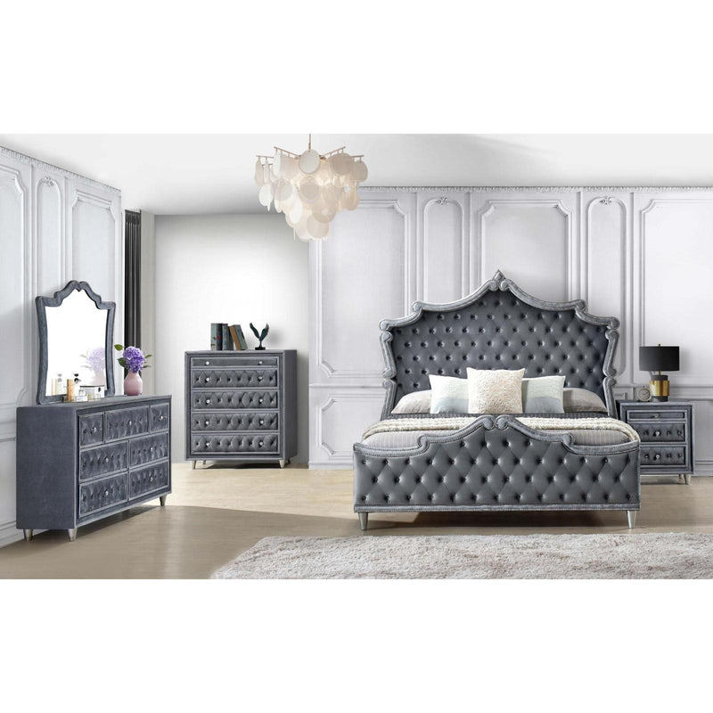 Coaster Furniture Antonella 223581KE-S5 7 pc King Upholstered Bedroom Set IMAGE 1