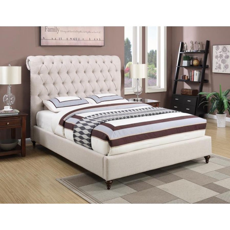Coaster Furniture Devon California King Upholstered Platform  Bed 300525KW IMAGE 4
