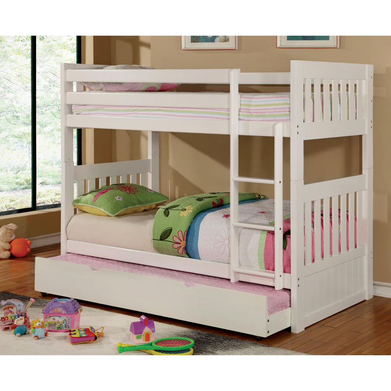 Furniture of America Kids Beds Bunk Bed CM-BK607T-WH-BED IMAGE 2