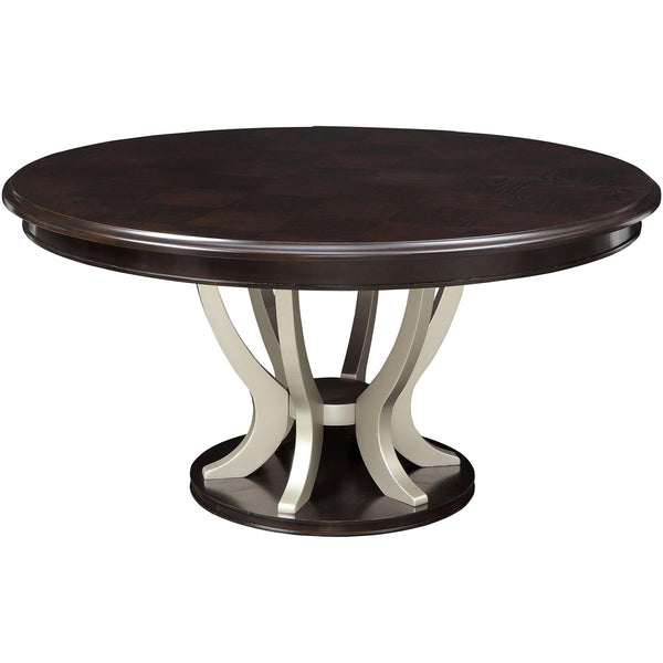 Furniture of America Round Ornette Dining Table with Pedestal Base CM3353RT IMAGE 1
