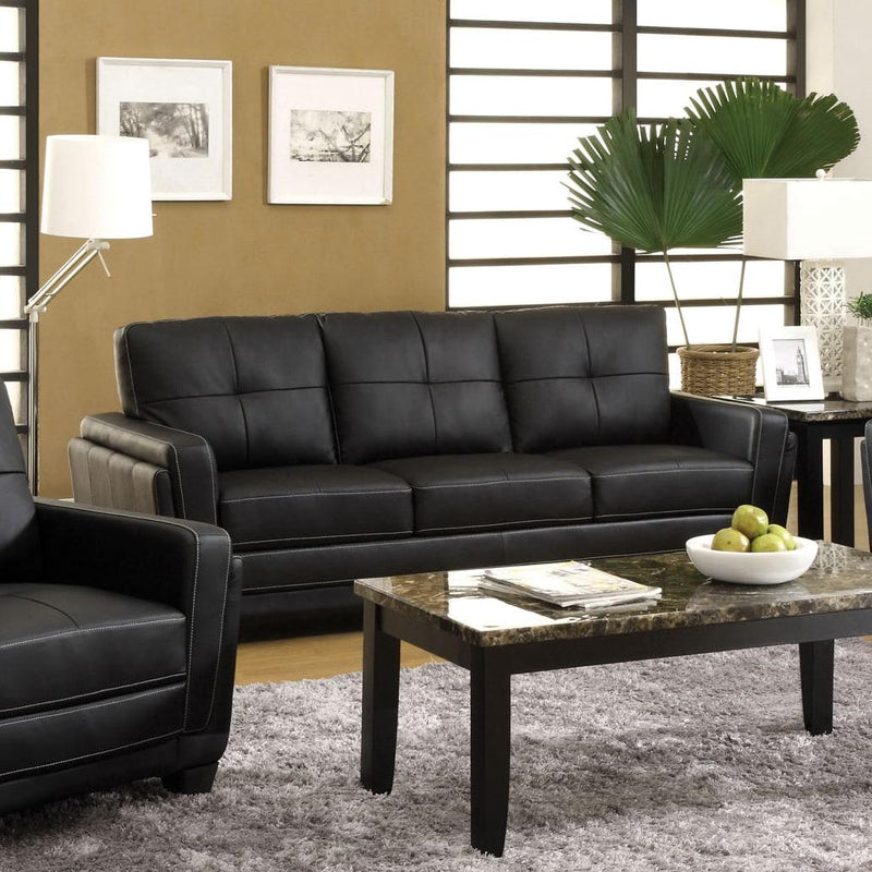 Furniture of America Blacksburg Stationary Leatherette Sofa CM6485S IMAGE 1
