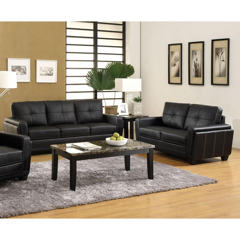 Furniture of America Blacksburg Stationary Leatherette Sofa CM6485S IMAGE 2