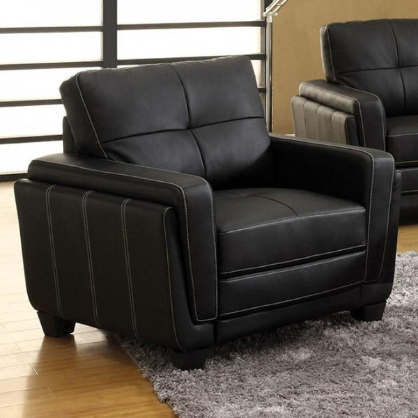 Furniture of America Blacksburg Stationary Leatherette Chair CM6485C IMAGE 1