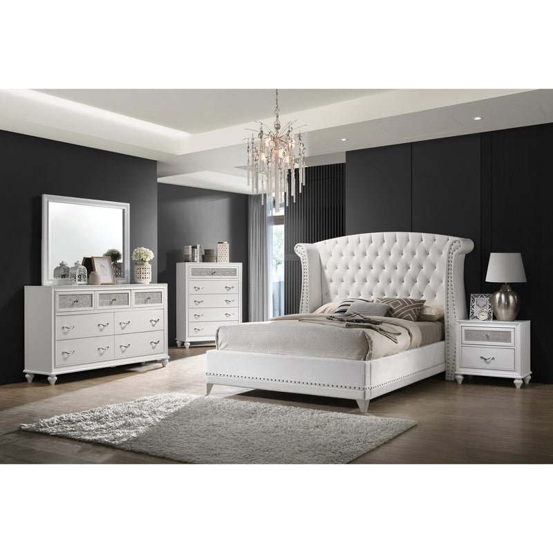 Coaster Furniture Barzini King Upholstered Platform Bed 300843KE IMAGE 2