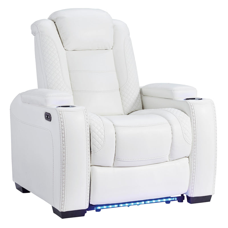 Signature Design by Ashley Party Time Power Leather Look Recliner 3700413 IMAGE 2