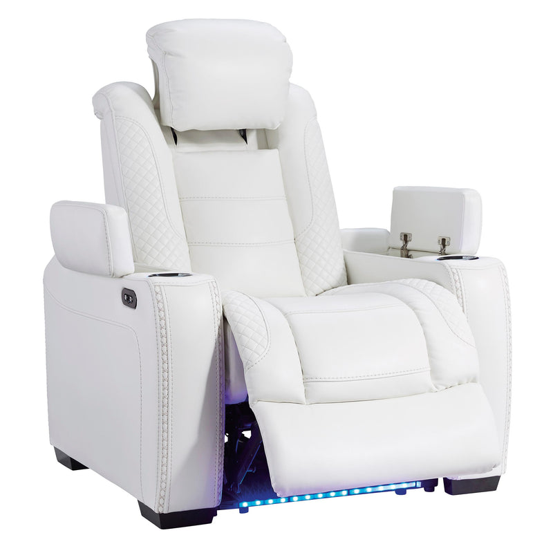 Signature Design by Ashley Party Time Power Leather Look Recliner 3700413 IMAGE 6
