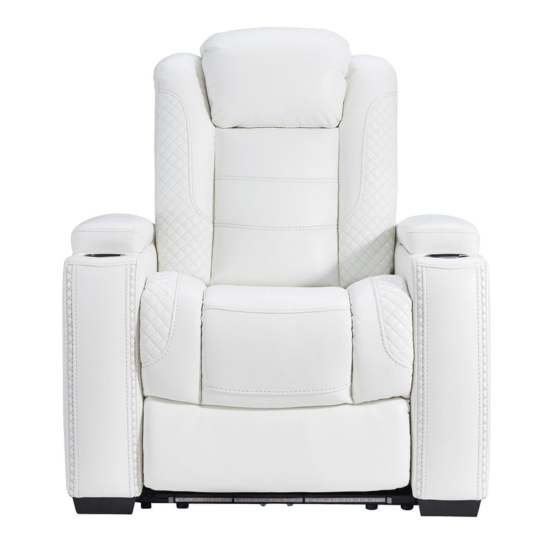 Signature Design by Ashley Party Time Power Leather Look Recliner 3700413 IMAGE 7