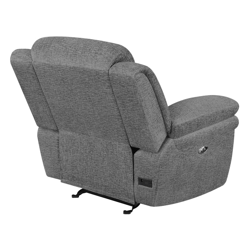 Coaster Furniture Bahrain Power Glider Fabric Recliner with Wall Recline 609543P IMAGE 4