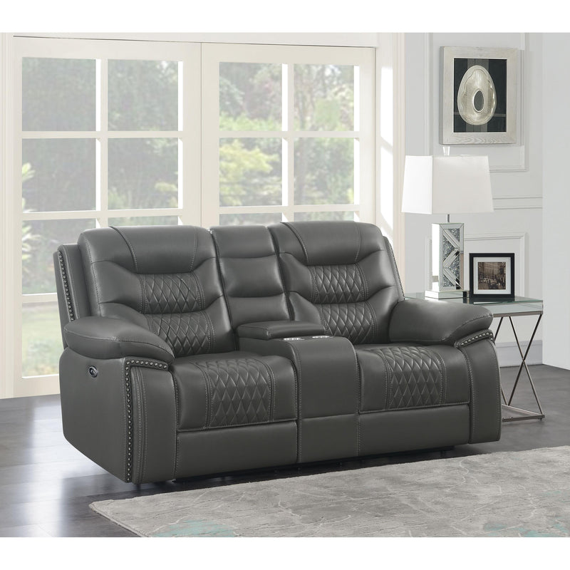 Coaster Furniture Power Reclining Leatherette Loveseat 610205P IMAGE 5