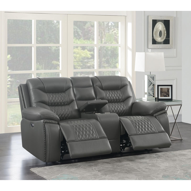 Coaster Furniture Power Reclining Leatherette Loveseat 610205P IMAGE 6