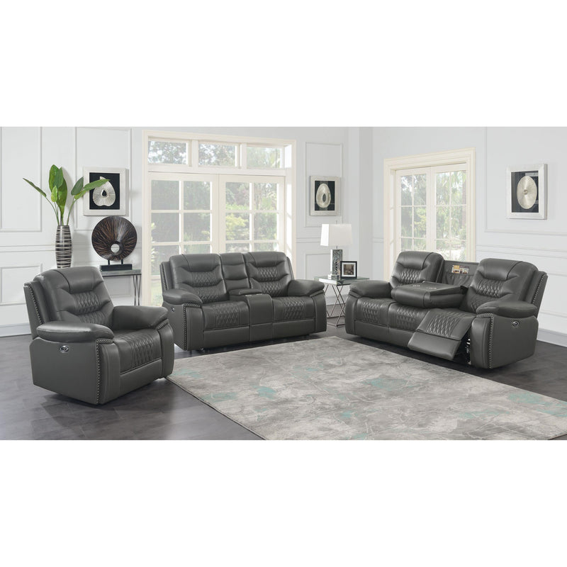 Coaster Furniture Power Reclining Leatherette Loveseat 610205P IMAGE 8