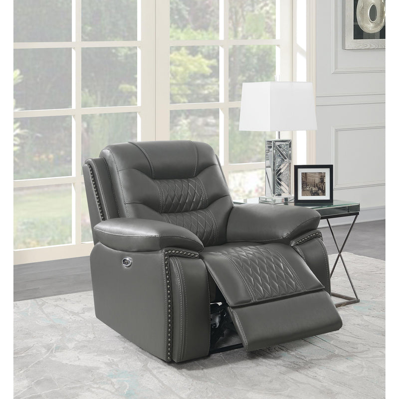 Coaster Furniture Flamenco Power Leatherette Recliner with Wall Recline 610206P IMAGE 10