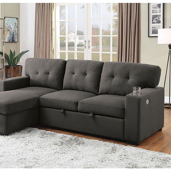 Furniture of America Sammy Fabric Sectional CM6069DG-SECT IMAGE 1