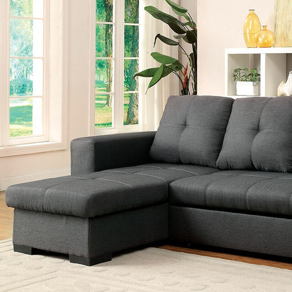 Furniture of America Denton Fabric Sectional CM6149GY-SET-VN IMAGE 1