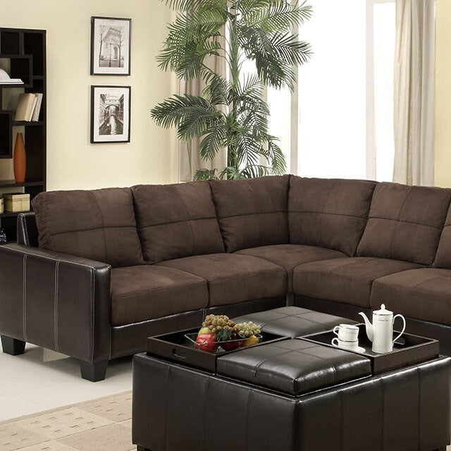 Furniture of America Lavena Sectional CM6453DK-PK IMAGE 1