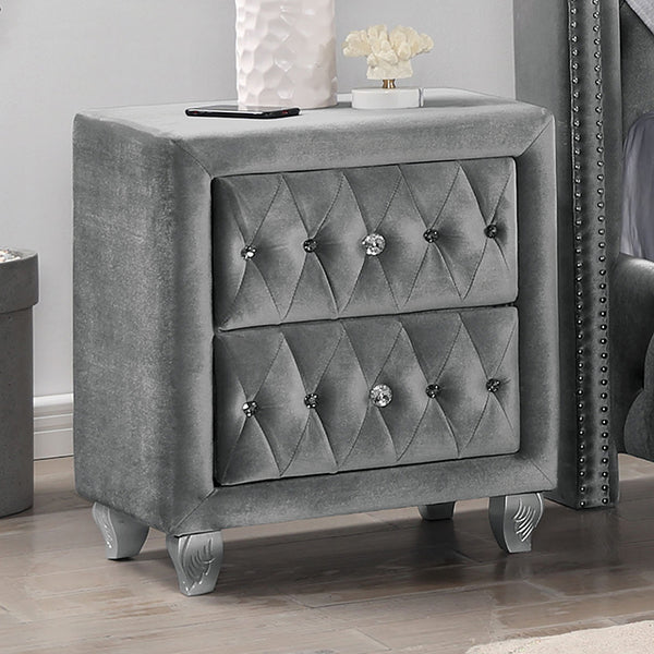 Furniture of America Zohar 2-Drawer Nightstand CM7130GY-N IMAGE 1