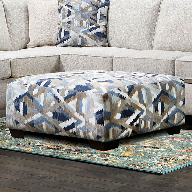 Furniture of America Heathfield Fabric Ottoman SM5403-OT IMAGE 1