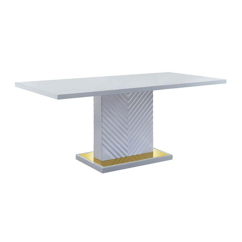Acme Furniture Gaines Dining Table with Pedestal Base DN01261 IMAGE 1