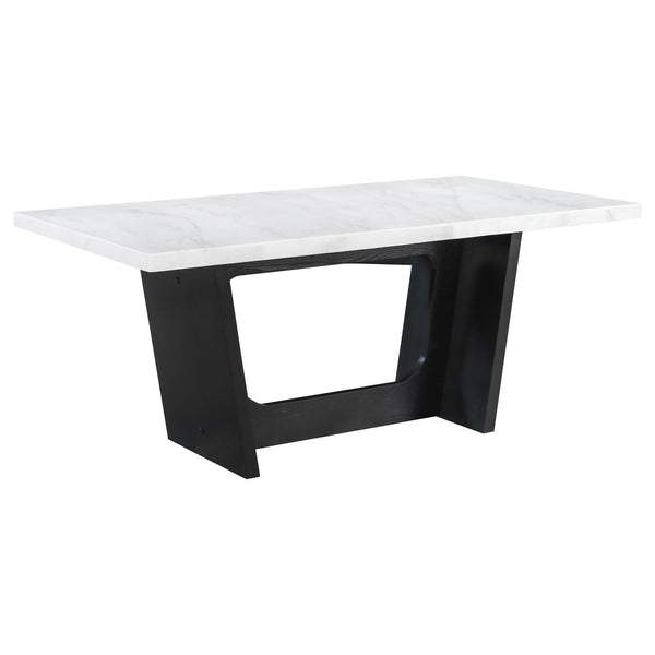 Coaster Furniture Osborne Dining Table with Marble Top and Trestle Base 115511 IMAGE 1