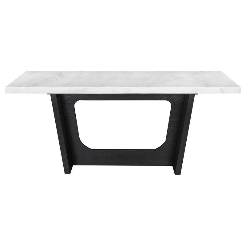 Coaster Furniture Osborne Dining Table with Marble Top and Trestle Base 115511 IMAGE 2