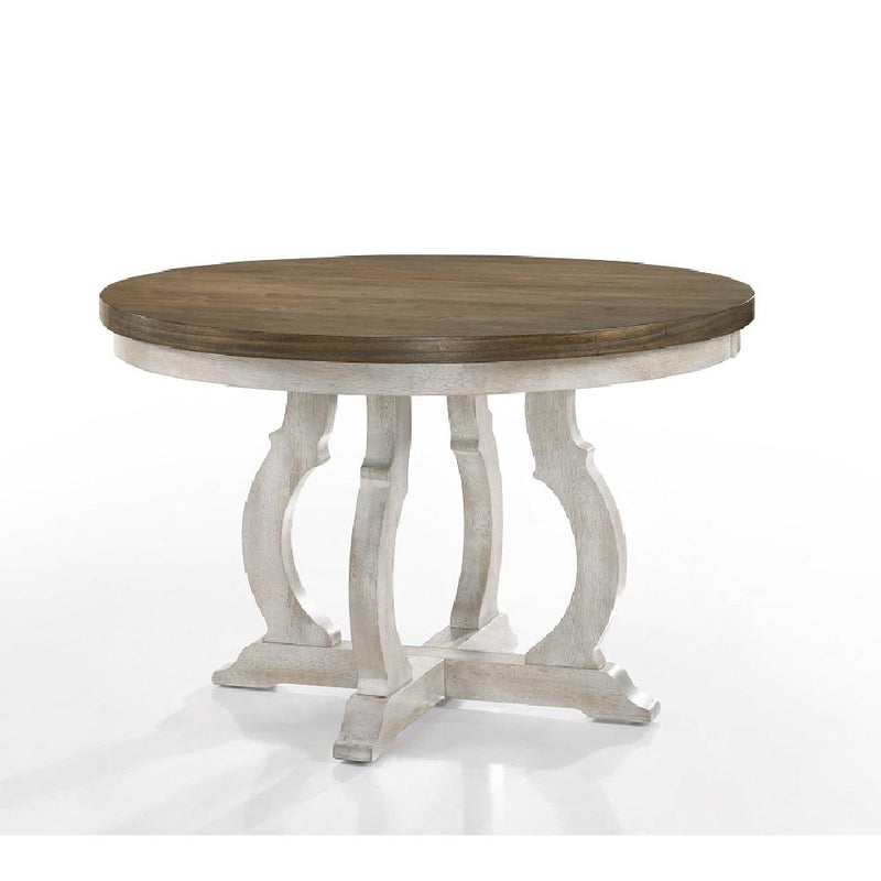 Acme Furniture Round Cillin Dining Table with Pedestal Base DN01805 IMAGE 1