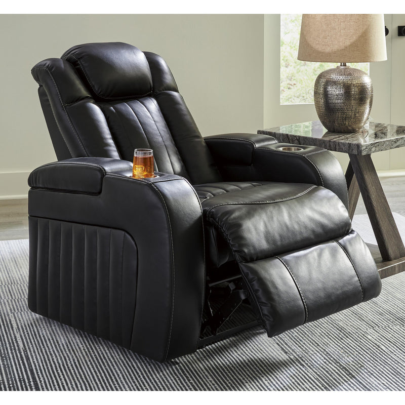 Signature Design by Ashley Caveman Den Power Leather Look Recliner 9070313 IMAGE 7