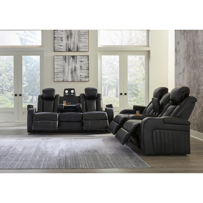 Signature Design by Ashley Caveman Den Power Reclining Leather Look Sofa 9070315 IMAGE 12