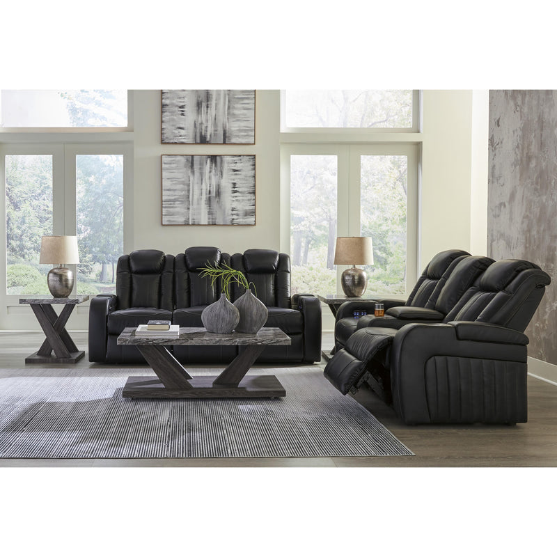 Signature Design by Ashley Caveman Den Power Reclining Leather Look Sofa 9070315 IMAGE 14