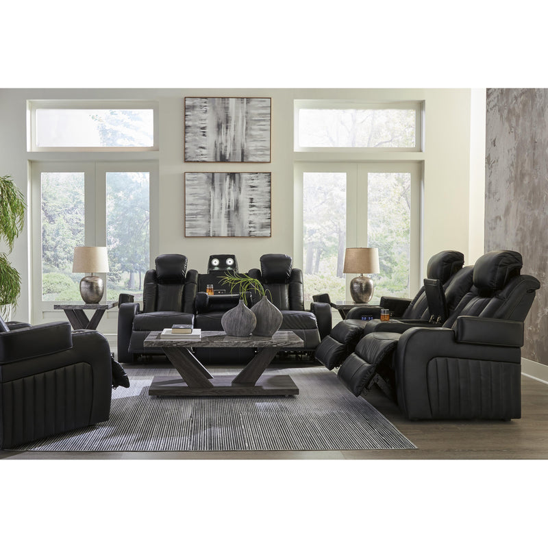 Signature Design by Ashley Caveman Den Power Reclining Leather Look Loveseat 9070318 IMAGE 18