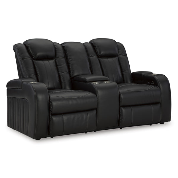Signature Design by Ashley Caveman Den Power Reclining Leather Look Loveseat 9070318 IMAGE 1