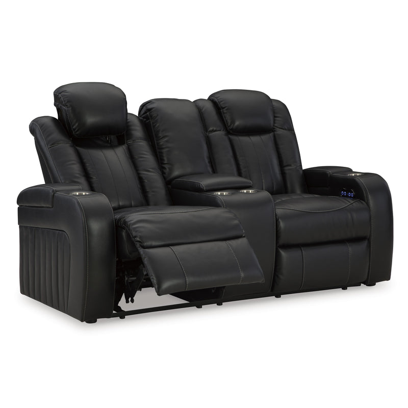 Signature Design by Ashley Caveman Den Power Reclining Leather Look Loveseat 9070318 IMAGE 2