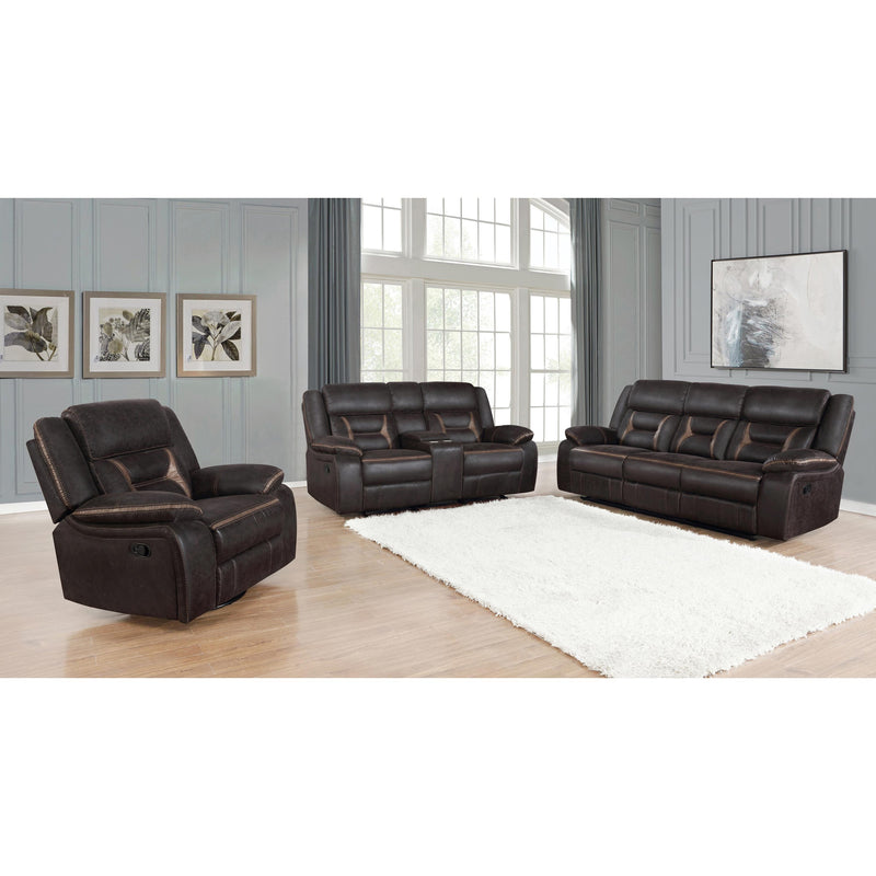 Coaster Furniture Greer Reclining Leatherette Sofa 651354 IMAGE 2