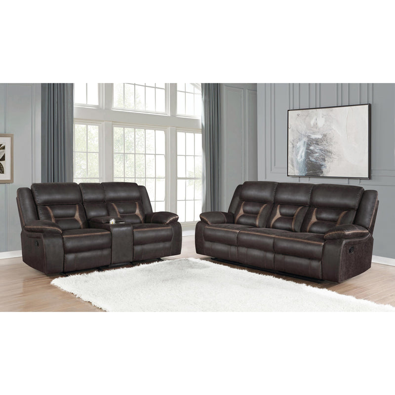 Coaster Furniture Greer Reclining Leatherette Sofa 651354 IMAGE 3
