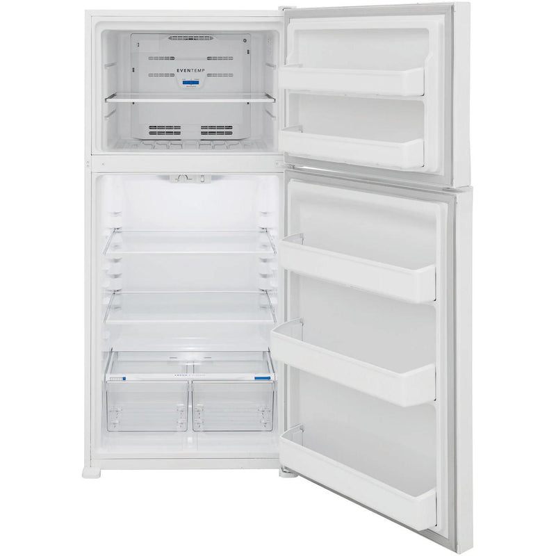 Frigidaire 30-inch, 20.0 cu. ft. Freestanding Top Freezer Refrigerator with EvenTemp™ Cooling System FFHT2022AW IMAGE 3