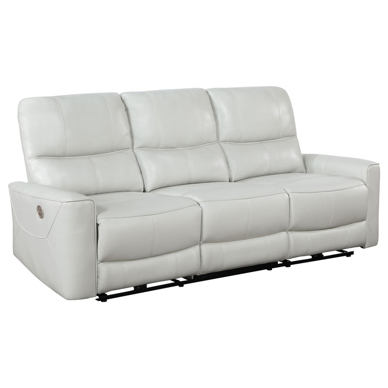 Coaster Furniture Greenfield Power Reclining Leather Match Sofa 610261P IMAGE 1