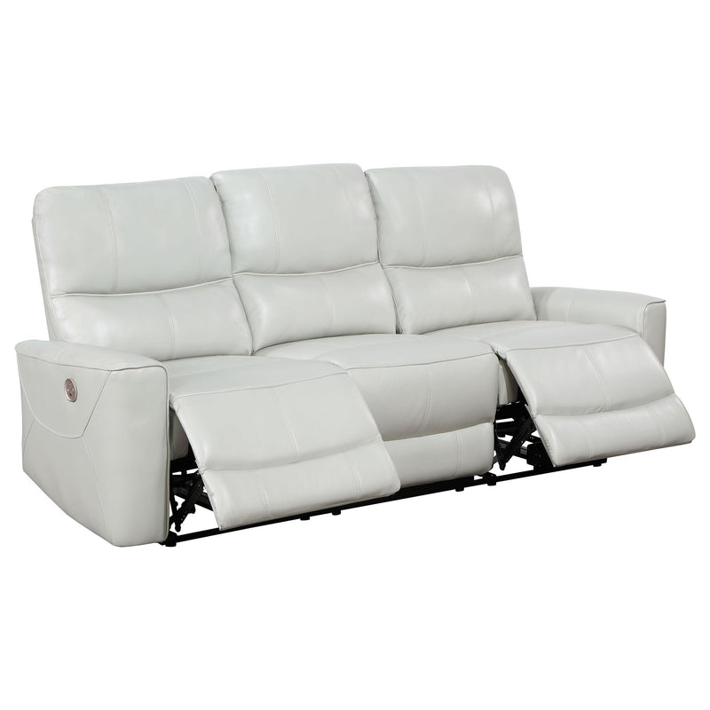 Coaster Furniture Greenfield Power Reclining Leather Match Sofa 610261P IMAGE 3