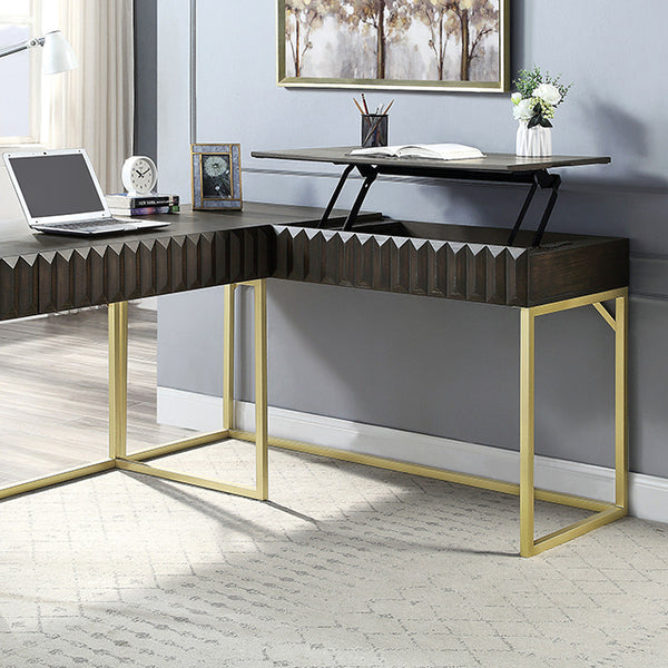 Furniture of America Office Desks Corner Desks CM-DK406WN-PK IMAGE 1
