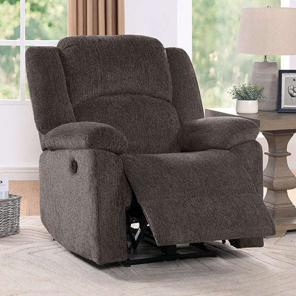 Furniture of America Charon Power Recliner CM-RC6763BR IMAGE 1