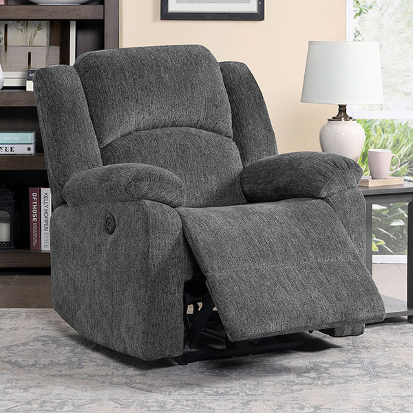 Furniture of America Charon Power Recliner CM-RC6763GY IMAGE 1